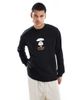 AAPE BY A BATHING APE® Aape By A Bathing Ape logo long sleeve T-shirt with back print in black-White - 2