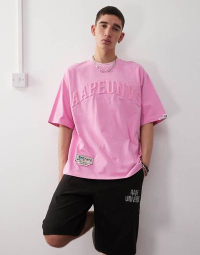 AAPE BY A BATHING APE® AAPE By A Bathing Ape logo t-shirt in pink