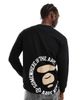 AAPE BY A BATHING APE® AAPE by A Bathing Ape long sleeve logo T-shirt in black-Navy - 1