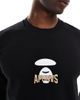 AAPE BY A BATHING APE® AAPE by A Bathing Ape long sleeve logo T-shirt in black-Navy - 3