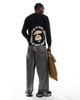 AAPE BY A BATHING APE® AAPE by A Bathing Ape long sleeve logo T-shirt in black-Navy - 4