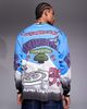 AAPE BY A BATHING APE® Aape by A Bathing Ape long sleeve motocross t-shirt in blue - 3