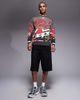 AAPE BY A BATHING APE® Aape by A Bathing Ape long sleeve motocross t-shirt in brown and red-Multi - 2