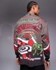 AAPE BY A BATHING APE® Aape by A Bathing Ape long sleeve motocross t-shirt in brown and red-Multi - 3
