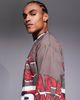 AAPE BY A BATHING APE® Aape by A Bathing Ape long sleeve motocross t-shirt in brown and red-Multi - 4