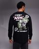 AAPE BY A BATHING APE® Aape by A Bathing Ape long sleeve t-shirt in off black with back and chest prints - 1