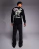 AAPE BY A BATHING APE® Aape by A Bathing Ape long sleeve t-shirt in off black with back and chest prints - 2