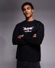 AAPE BY A BATHING APE® Aape by A Bathing Ape long sleeve t-shirt in off black with back and chest prints - 3