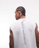 AAPE BY A BATHING APE® Aape by A Bathing Ape loose fit sleeveless tank in gray with chest and back print - 2