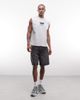 AAPE BY A BATHING APE® Aape by A Bathing Ape loose fit sleeveless tank in gray with chest and back print - 3