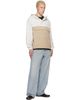 AAPE by A Bathing Ape AAPE by A Bathing Ape Off-White & Beige 'AAPE' Main Reversible Jacket - 5