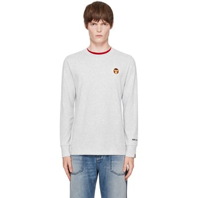 AAPE by A Bathing Ape AAPE by A Bathing Ape Off-White 'AAPER' Long Sleeve T-shirt