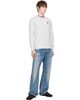 AAPE by A Bathing Ape AAPE by A Bathing Ape Off-White 'AAPER' Long Sleeve T-shirt - 4