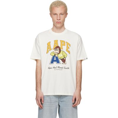 AAPE by A Bathing Ape AAPE by A Bathing Ape Off-White Graphic 'AAPE' T-shirt