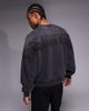 AAPE BY A BATHING APE® Aape By A Bathing Ape oversized heavyweight pullover sweatshirt in light gray with back logo applique-Multi - 1