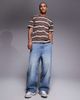 AAPE BY A BATHING APE® Aape by A Bathing Ape oversized striped t-shirt in brown and beige-Multi - 2