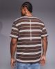 AAPE BY A BATHING APE® Aape by A Bathing Ape oversized striped t-shirt in brown and beige-Multi - 4