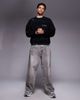 AAPE BY A BATHING APE® Aape by A Bathing Ape oversized sweatshirt in black with chest embroidery - 2