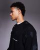 AAPE BY A BATHING APE® Aape by A Bathing Ape oversized sweatshirt in black with chest embroidery - 4