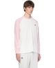 AAPE by A Bathing Ape AAPE by A Bathing Ape Pink & White 'AAPENOW' Heart Moonface Long Sleeve T-Shirt - 2