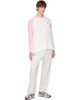 AAPE by A Bathing Ape AAPE by A Bathing Ape Pink & White 'AAPENOW' Heart Moonface Long T-Shirt - 4