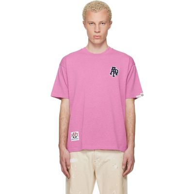 AAPE by A Bathing Ape AAPE by A Bathing Ape Pink Logo Patch T-shirt