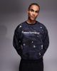 AAPE BY A BATHING APE® Aape By A Bathing Ape pullover sweatshirt in black camo with sweet stickers-Multi - 1