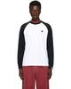 AAPE by A Bathing Ape AAPE by A Bathing Ape White & Black Spades Moonface Long Sleeve T-shirt - 1