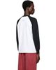 AAPE by A Bathing Ape AAPE by A Bathing Ape White & Black Spades Moonface Long Sleeve T-shirt - 3
