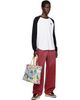 AAPE by A Bathing Ape AAPE by A Bathing Ape White & Black Spades Moonface Long Sleeve T-shirt - 4