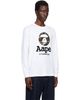 AAPE by A Bathing Ape AAPE by A Bathing Ape White 'AAPEUNVS' Moonface Long Sleeve T-shirt - 2