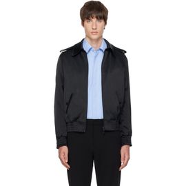 AARON ESH AARON ESH Black Satin Bomber Jacket