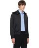 AARON ESH AARON ESH Black Satin Bomber Jacket - 2