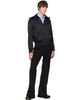 AARON ESH AARON ESH Black Satin Bomber Jacket - 4