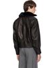 AARON ESH AARON ESH Black Shearling Collar Leather Bomber - 3