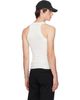 AARON ESH AARON ESH Off-White Jersey Satin Trim Tank Top - 3