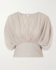 ABADIA Draped ruched jersey blouse - 1