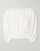 ABADIA Draped stretch-jersey blouse - 1