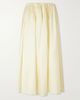 ABADIA Elodie pleated duchess-satin midi skirt - 1