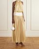 ABADIA Knotted halterneck satin-trimmed crepon midi dress - 2