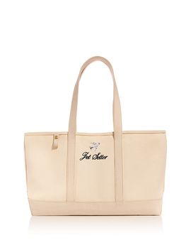 Abbode Abbode Jet Setter Embroidered Canvas Tote
