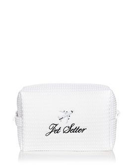 Abbode Abbode Jet Setter Waffle Cotton Blend Pouch
