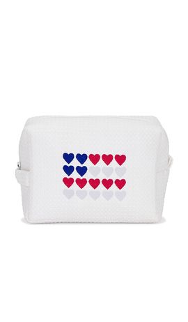 Abbode Abbode July 4th Heart Flag Waffle Pouch