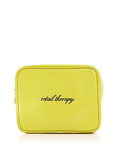 Abbode Abbode Retail Therapy Croc Embossed Faux Leather Pouch