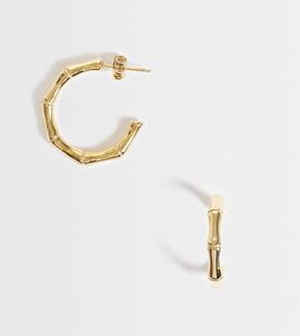 Abbott Lyon Abbott Lyon bamboo hoop earrings in 18kt gold plated