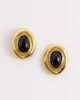 Abbott Lyon Abbott Lyon black onyx molten stud earrings in 18k gold plated stainless steel - 1