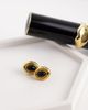 Abbott Lyon Abbott Lyon black onyx molten stud earrings in 18k gold plated stainless steel - 2