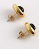 Abbott Lyon Abbott Lyon black onyx molten stud earrings in 18k gold plated stainless steel - 3