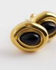 Abbott Lyon Abbott Lyon black onyx molten stud earrings in 18k gold plated stainless steel - 4