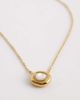 Abbott Lyon Abbott Lyon faux pearl molten pendant necklace in 18k gold-plated stainless steel - 3